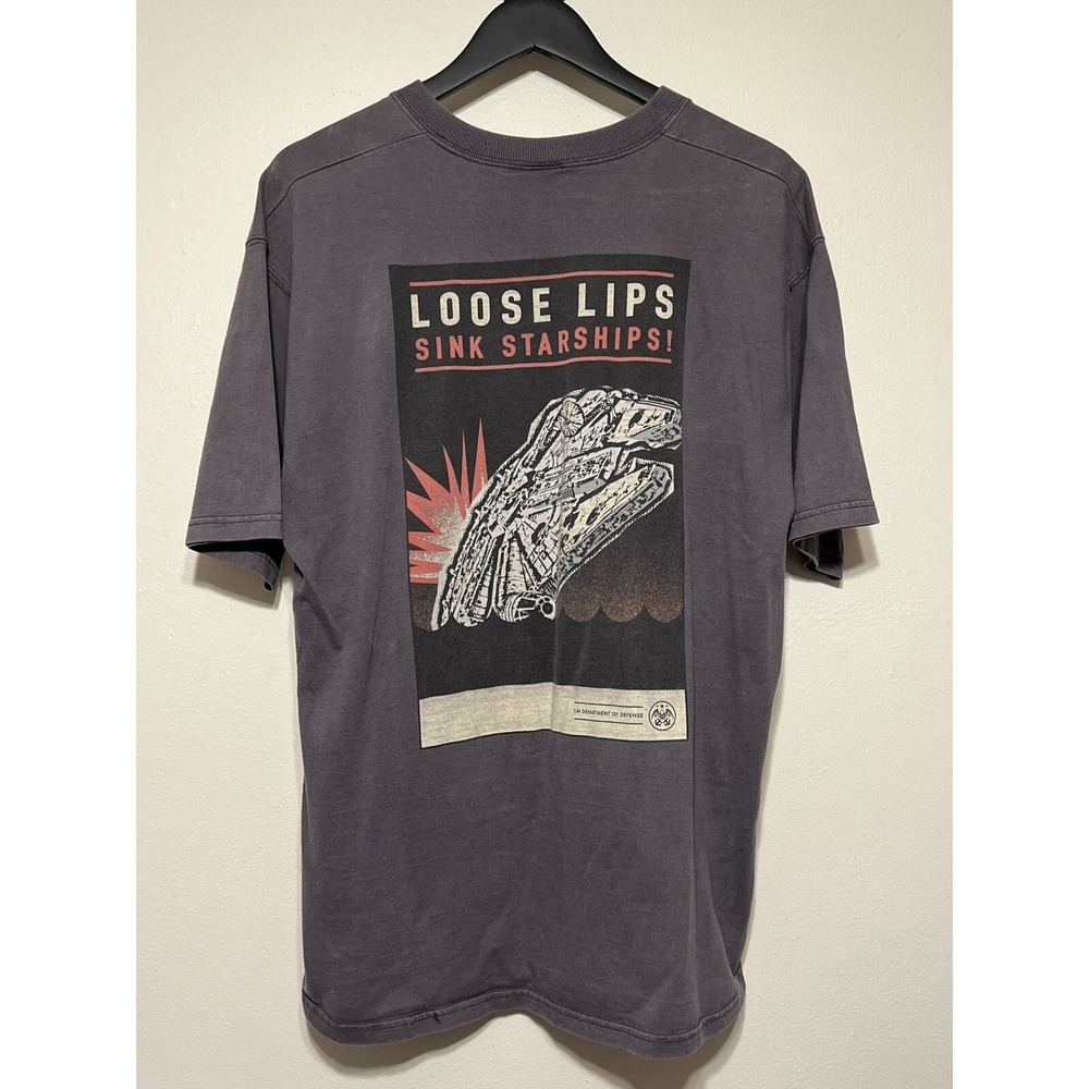 Vintage 90s Star Wars ILM Lucasfilm VFX Cast & Crew Loose Lips Sink Ships Tee